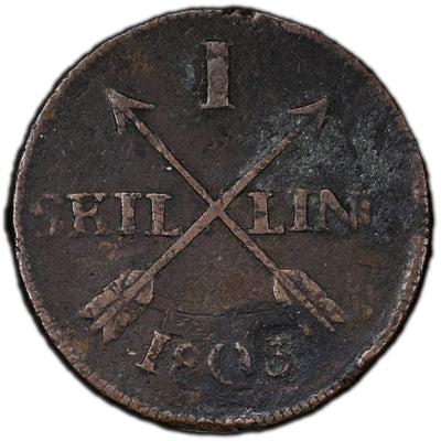 Sweden 1803 1 One Skilling Coin