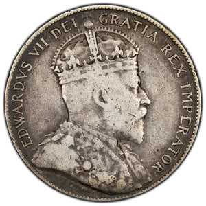 SOLD Newfoundland 1907 50 Cents Silver Coin - F-15