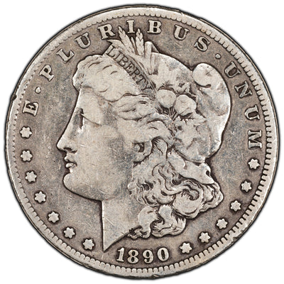 United States 1890-CC $1 Morgan Dollar Silver Coin - Cleaned