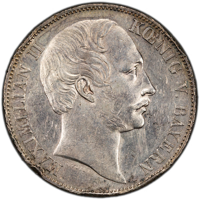 SOLD Germany Bavaria 1859 Thaler Silver Coin - Rim Damage