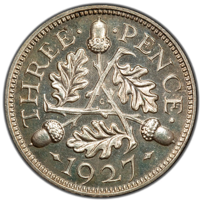 Great Britain 1927 Threepence Silver Coin - Proof