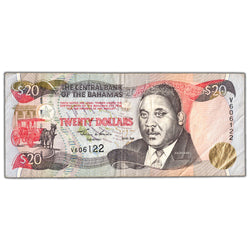 Bahamas 2000 $20 Twenty Dollars Note P #65a - Circulated