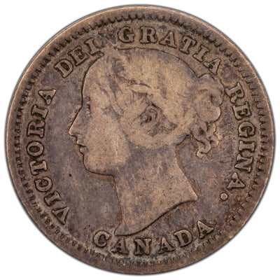 SOLD Canada 1884 10 Cents Dime Silver Coin Key Date! - ICCS VG-8
