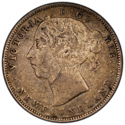 Newfoundland 1888 20 Cents Silver Coin - Fine +