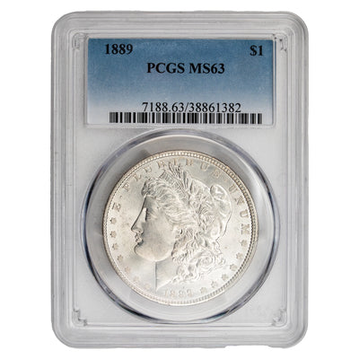 SOLD United States 1889 $1 Morgan Silver Dollar Coin - PCGS MS-63