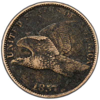 United States 1857 1 Cent Flying Eagle Penny Coin - Corrosion