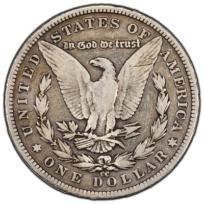 United States 1890-CC $1 Morgan Dollar Silver Coin - Cleaned