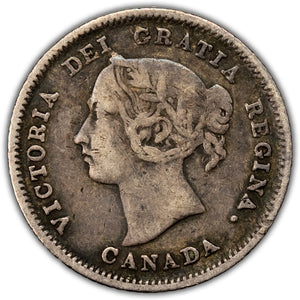 SOLD Canada 1882-H 5 Cents Silver Coin - Fine