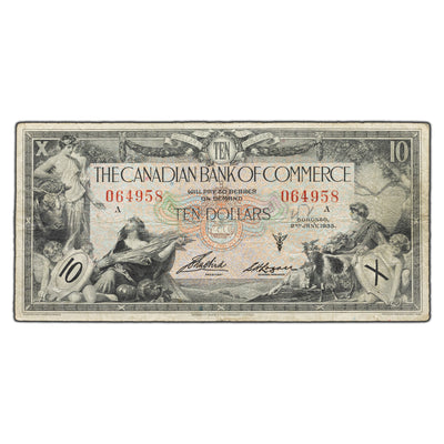 SOLD $10 1935 Canadian Bank of Commerce Chartered Note #75-18-06 - Light Writing