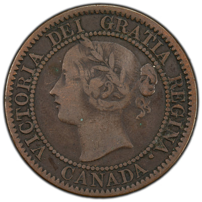 SOLD Canada 1858 1 Large Cent Coin - First Year of Issue - Fine