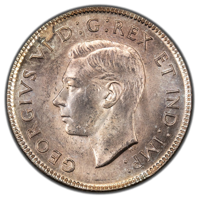 Canada 1937 25 Cents Quarter Silver Coin - Choice Uncirculated