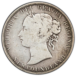 SOLD Newfoundland 1898 50 Cents Silver Coin - VG-8