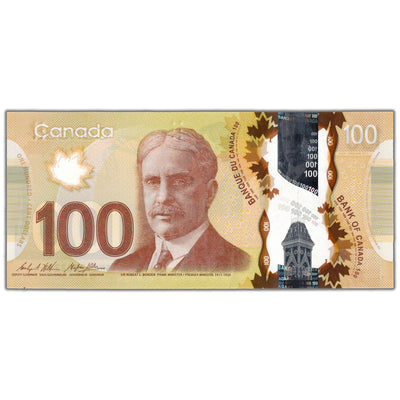 $100 2011 Bank of Canada Note GKK Prefix 3 Digit Radar BC-73c - Choice UNC