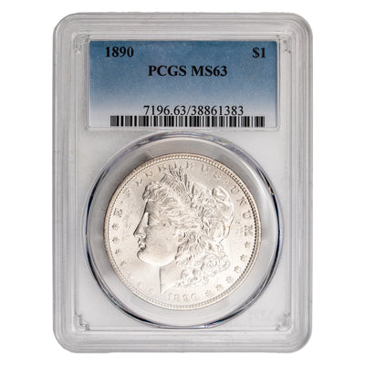 SOLD United States 1890 $1 Morgan Silver Dollar Coin - MS-63