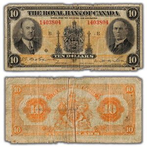 SOLD $10 1935 Royal Bank of Canada Chartered Note CH #630-18-04a