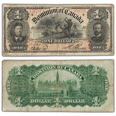 SOLD $1 1898 Dominion of Canada Note Boville Series O DC-13c - Fine
