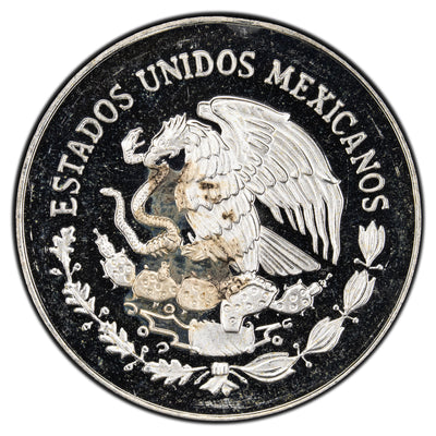 SOLD Mexico 1999 $5 Buque Escuela Cuauhtemoc Silver Coin - Proof (residue)
