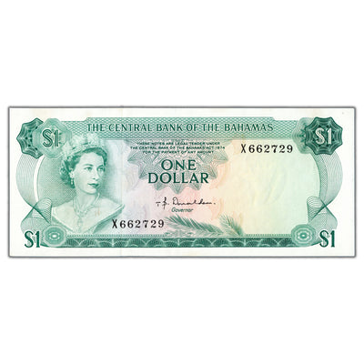 Bahamas 1974 $1 One Dollar Note P #35a - AU