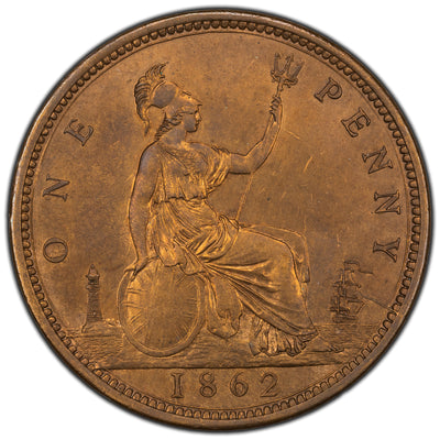 SOLD Great Britain 1862 One Penny Coin