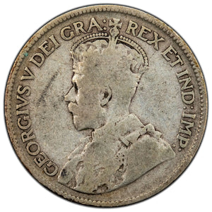 SOLD Canada 1936 Dot 25 Cents Quarter Silver Coin - Very Good