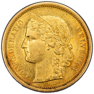 SOLD Switzerland 1883 20 Twenty Francs Gold Coin