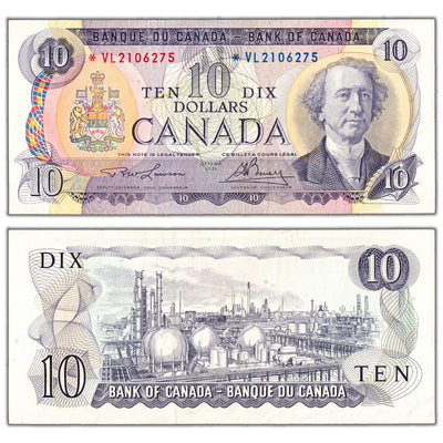 $10 1971 Bank of Canada Note *VL Replacement Prefix BC-49cA - VF/EF