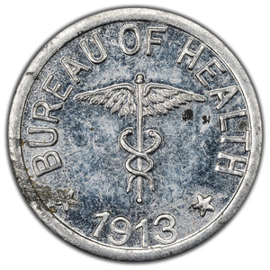 SOLD Philippines 1913 Culion Island Leper Colony 1/2c Half Centavo Token