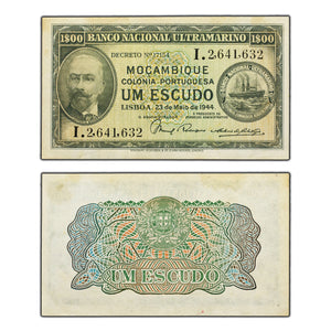 SOLD Mozambique 1944 1 One Escudo Note P #92