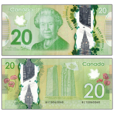 $20 2012 Bank of Canada Note BIT Prefix Fancy Serial BC-71a - VF