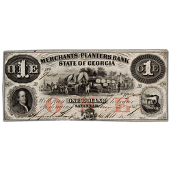 United States Merchants & Planters Bank 1857 $1 Note