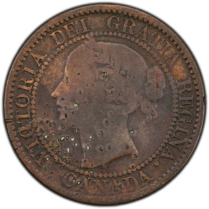 SOLD Canada 1858 1 Large Cent Coin - First Year of Issue - Issues