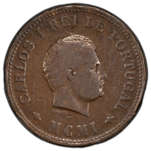 SOLD Portuguese India 1901 1/2 Tanga Coin KM #16