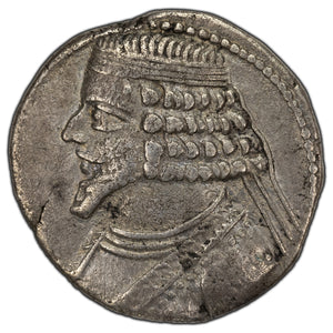 SOLD Parthia 38-2 BC Phroates IV Selevcia Mint Tetradrachm Silver Coin Sellwood #51