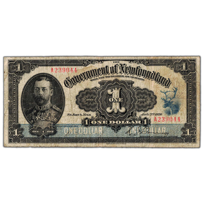 $1 1920 Government of Newfoundland Note NF-12d - Fine