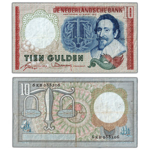 SOLD Netherlands 1953 10 Ten Gulden P-85 - Circulated