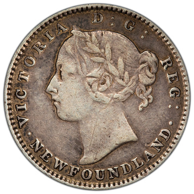 Newfoundland 1896 10 Cents Dime Silver Coin - Very Fine