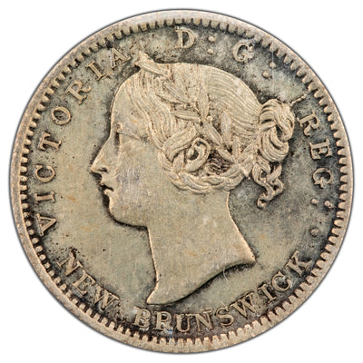 New Brunswick 1862 10 Cents Dime Silver Coin - ICCS MS-60