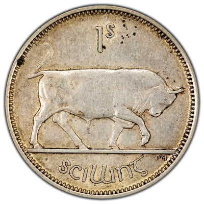 Ireland 1933 One Shilling Silver Coin - VF+