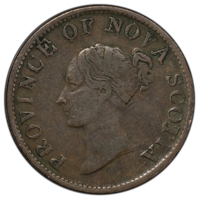 Canada Nova Scotia 1840 Large '0' 1/2 Half Penny Token NS-1E1