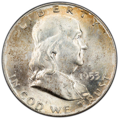 United States 1953-D 50 Cents Franklin Half Dollar Silver Coin - Uncirculated+