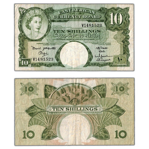 SOLD East Africa ND (1961-63) 10 Ten Shillings Note P #42a - Circulated