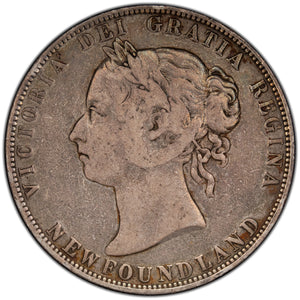 SOLD Newfoundland 1900 50 Cents Half Dollar Silver Coin - Fine