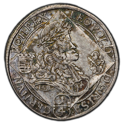 SOLD Hungary 1700 1/4 Thaler Silver Coin KM #305