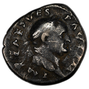 SOLD Ancient Rome 71 AD Vespasian Denarius Silver Coin RIC 43