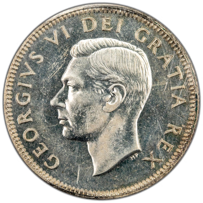 Canada 1948 25 Cents Quarter Silver Coin - ICCS MS-62