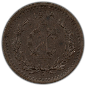 Mexico 1914-Mo One Centavo Coin KM #415