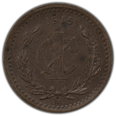 Mexico 1914-Mo One Centavo Coin KM #415