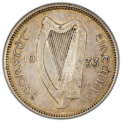 Ireland 1933 One Shilling Silver Coin - VF+