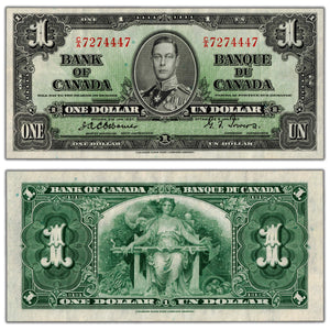 SOLD $1 1937 Bank of Canada Note Osborne Signature BC-21a - About EF