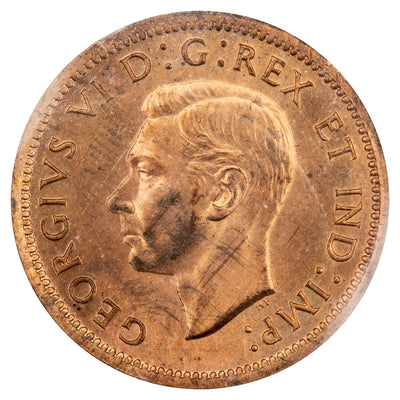 Canada 1937 1 Small Cent Matte Specimen Coin - ICCS SP-66 Red